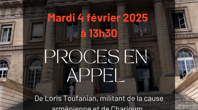 Mardi 4 février 2025 à 13h30: La cause arménienne en procès.